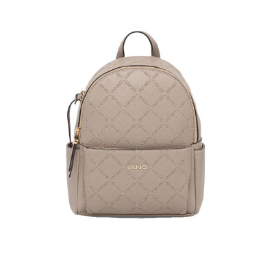 Borsa donna zainetto chiusura zip stondato con 3 tasche Liu Jo Adonia Desert Taupe