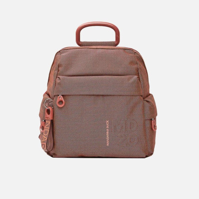 Borsa donna zainetto chiusura zip stondato Mandarina MD 20 Pecan Nut