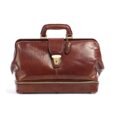 Borsa medico The Bridge  Doppio Fondo  Linea Story Uomo  06811501-Marrone