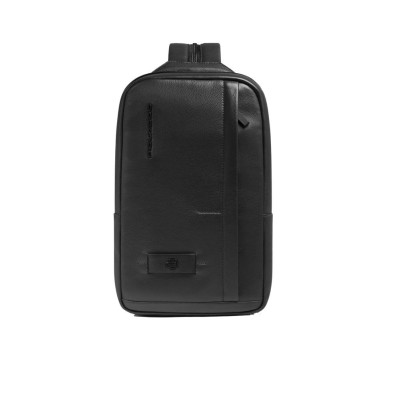 Borsello monospalla con portabilità a zaino porta ipad Piquadro Nero
