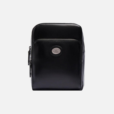 Borsello tozzo con tasca davanti The Bridge Story Uomo Nero/Oro