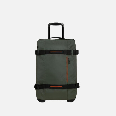 Borsone trolley 55cm cabina due manici 2 ruote American Tourister Urban Track Dark Khaki