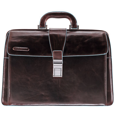 Borsa Medico Vera Pelle | Piquadro Blue Square | CA2007B2-Mogano