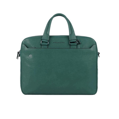 Cartella in Pelle da Lavoro Black Square Piquadro Verde  Valigeria.it