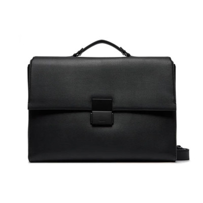 Cartella in Pelle Porta Computer Calvin Klein Jeans Black  Valigeria.it