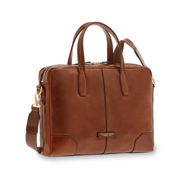 Cartella in Pelle The Bridge Marrone Oro  Valigeria.it