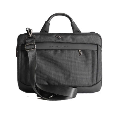 Cartella in Tessuto Porta Ipad Aeronautica Militare Nero  Valigeria.it