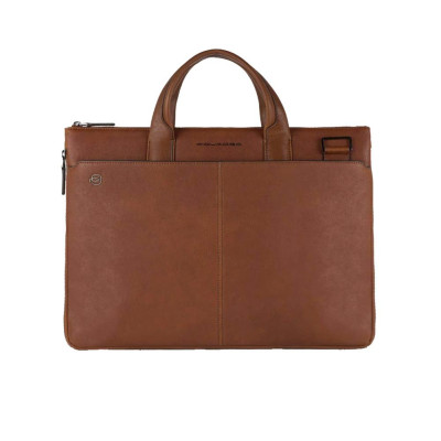 Cartella sottile con dispositivo CONNEQU porta Pc 15.6  iPad®AirPro  Piquadro Black Square  CA4021B3-Cuoio