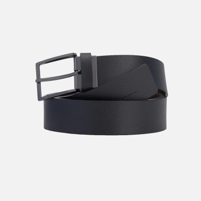 2 Cinture Uomo Senza Fibbia In Pelle - Colore Nero, Morbide, 120 Cm X 3.5 Cm