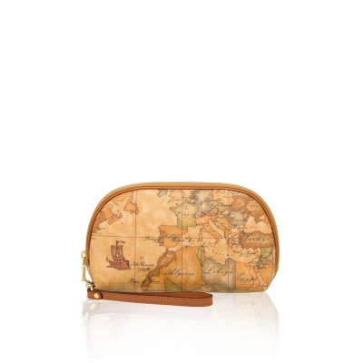 Trousse Astuccio ad Arco con Zip Sopra | Alviero Martini 1^Classe Geo Classic | CM03060000010-Naturale