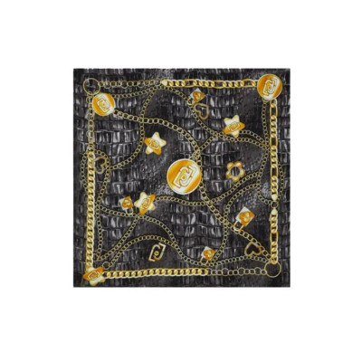 Foulard Maxi 120x120 Sweet Charm Liu Jo Nero  Valigeria.it