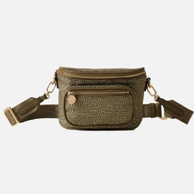 Marsupio con 2 zip tozzo mini Borbonese Olive