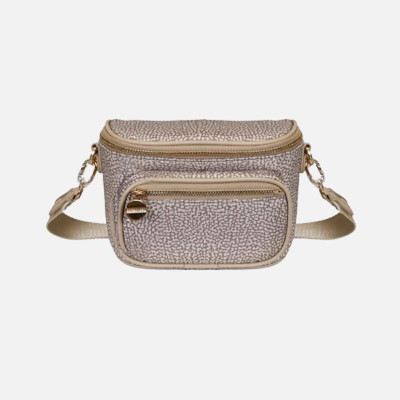 Marsupio con 2 zip tozzo mini Borbonese Sabbia