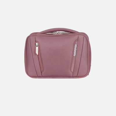 Necessaire due zip semplice espandibile American Tourister Wanderlite Galactic Mauve