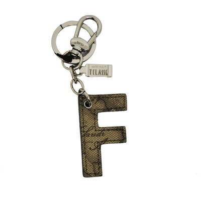 Porta Chiavi Ciondolo Charm Lettera F | Alviero Martini 1^ Classe Geo Tortora | P00F61300590-Tortora