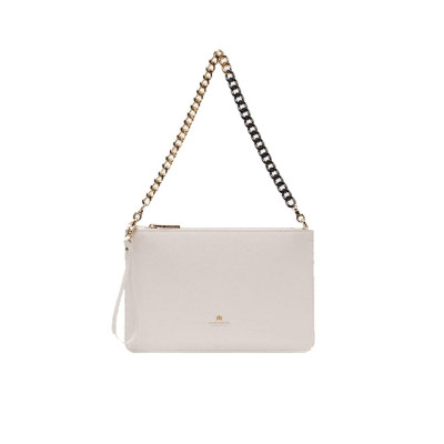 Pochette Alice media con bracciale Bella Cuoieria Fiorentina B000005605420-Bianco Valigeria-it