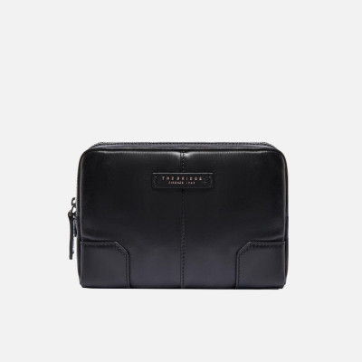 Pochette da polso piatta The Bridge Vespucci Nero/Rutenio