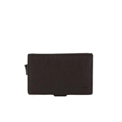 Porta Carte Credito Doppio Black Square Testa Moro  Valigeria.it