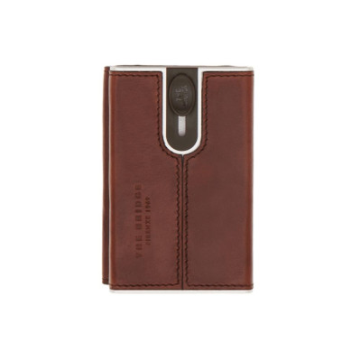 Porta Carte Credito Doppio The Bridge Story Uomo Marrone 014890011A  Valigeria.it