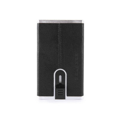 Porta Carte Credito Piquadro Black Square PP4825B3R  Valigeria.it