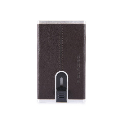 Porta Carte Credito Piquadro Black Square PP4825B3R  Valigeria.it