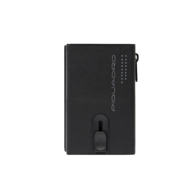 Porta carte di credito metal case doppio Rfid Piquadro Urban Nero