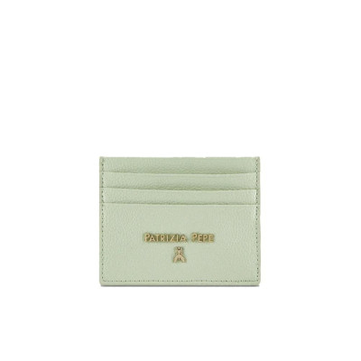 Porta carte di credito piatto Patrizia Pepe CQ7001L001G596-Soft Green Valigeria-it 