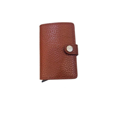 Porta carte di credito metal case slide A.G. Spalding & Bros. Cuoio