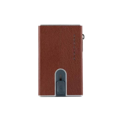 Porta Carte di Credto Black Square Piquadro Cuoio  Valigeria.it