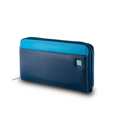 Portafoglio Donna Orizzontale Grande | Dudubags Mauritius Colorful | 534276-Blu