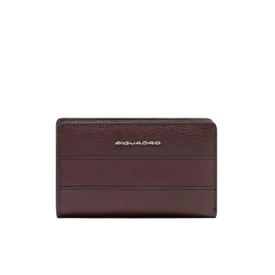 Portafoglio donna con porta monete Piquadro Bordeau