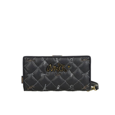 Portafoglio donna cerniera con patta grande Anekke Boutique Multicolor