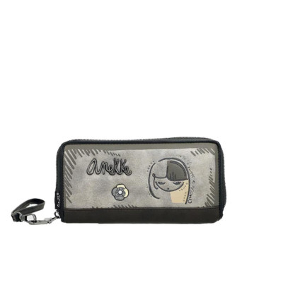 Portafoglio donna cerniera semplice grande Anekke Koko Multicolor