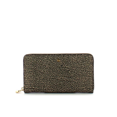 Portafoglio Donna Grande Ecosostenibile Borbonese Op NaturaleNero  Valigeria.it