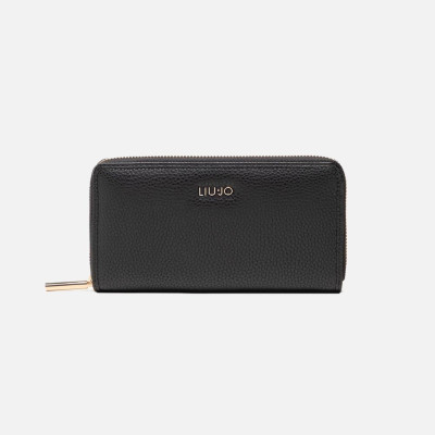 Portafoglio donna cerniera semplice grande Liu Jo Nero