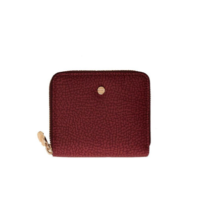 Portafoglio donna cerniera semplice medio Borbonese Merlot