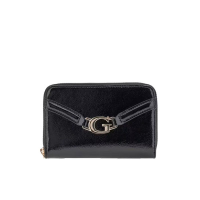Portafoglio donna cerniera semplice medio Guess Dea Black