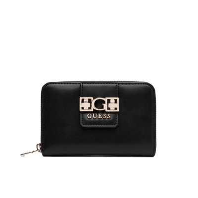 Portafoglio donna cerniera semplice medio Guess Jane Black