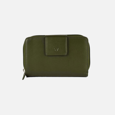 Portafoglio donna cerniera con patta medio Roncato Valigeria Pascal Hunter Green