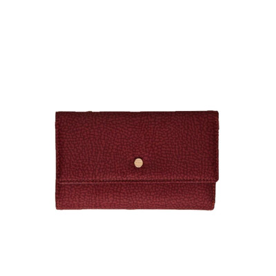 Portafoglio Donna Con patta Medio Tapiro Classico Borbonese Merlot