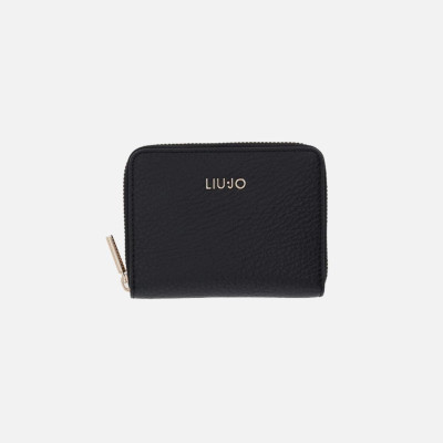 Portafoglio donna cerniera semplice piccolo Guess Caliwen Nero