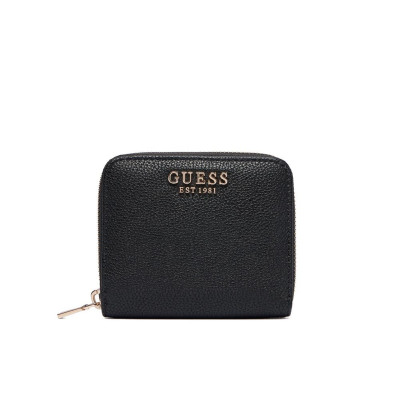 Portafoglio donna cerniera semplice piccolo Guess Gregoria Black