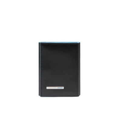 Portafoglio uomo verticale Blue Square Piquadro PU6559B2R-Nero Valigeria-it