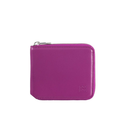 Portafoglio Uomo Zip Around DuduBags Fucsia  Valigeria.it