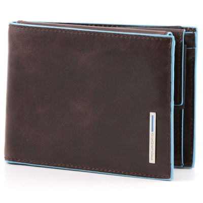 Portafoglio Uomo con portamonete | Piquadro Blue Square | PU1392B2-Mogano