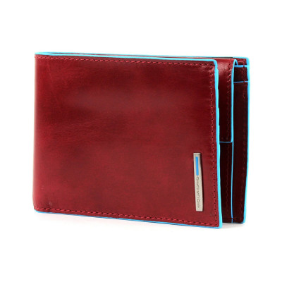 Portafoglio Uomo Piquadro | con portamonete | Linea Blue Square | PU257B2-rosso