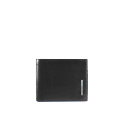 Portafoglio Uomo Orizzontale Semplice con Volantino Staccabile | Piquadro Blue Square | PU4188B2R-Nero