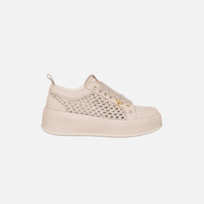 Scarpa donna sneakers Gio+ Oliva Combi Raffia/Milk