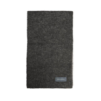 Sciarpa uomo double face Piquadro Nero/Grigio