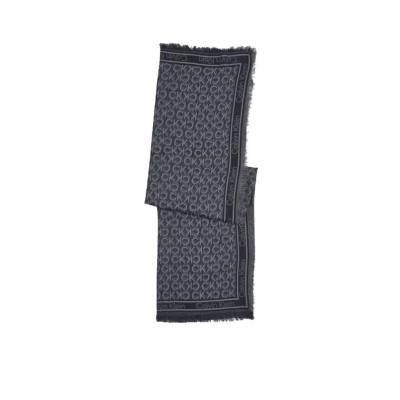 Sciarpa Uomo Jacquard con Logo Calvin Klein Black  Valigeria.it